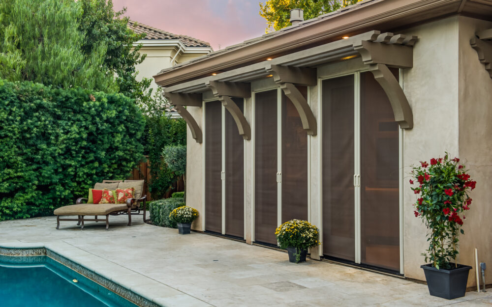 French doors screens with Phantom retractable doors screens.